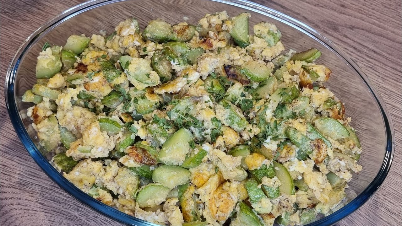 مفركة الكوسى بالبيض اللبنانية || gebratene Zucchini mit Rührei