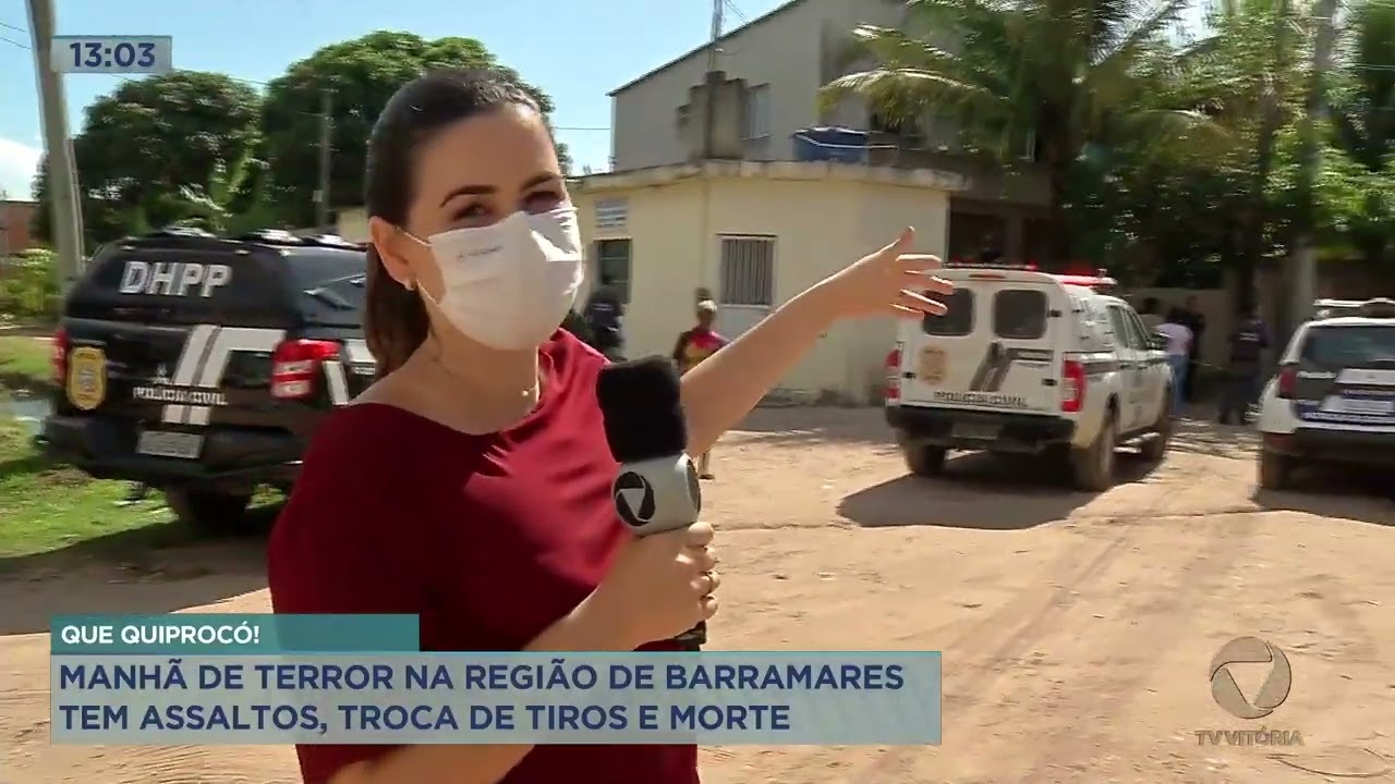 Manhã de terror na região de barramares tem assaltos, troca de tiros e morte.