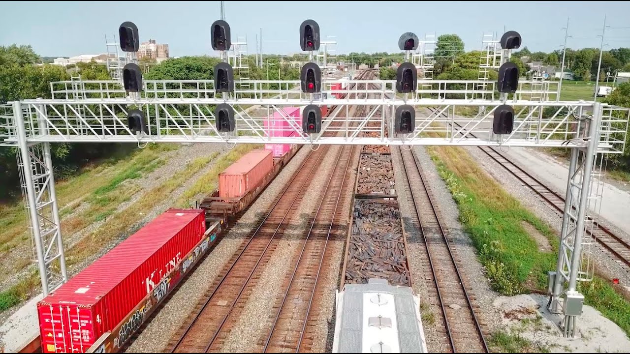Drone View of Elkhart Signal Bridge and Erie Heritage Unit - 9/15/20