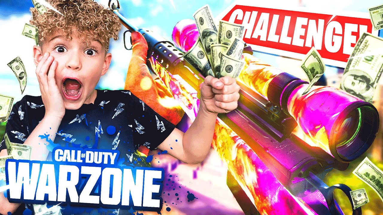 1 Kill = $100 CHALLENGE in Warzone with 7 Year Old Prodigy