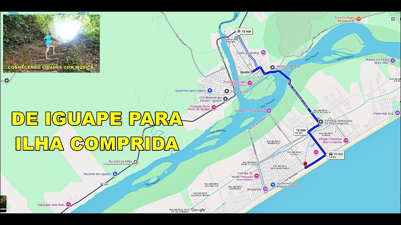 Video 223-De Iguape para Ilha Comprida, Litoral Sul SP