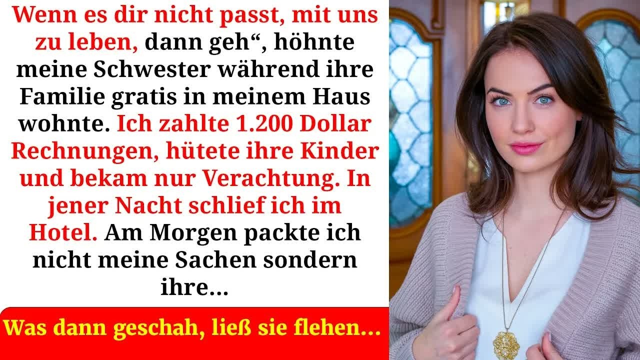 Sie lebte gratis in meinem Haus bis ich ihre Koffer packte!