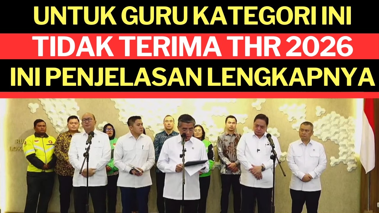 UNTUK GURU KATEGORI INI TIDAK TERIMA THR 2026 INI PENJELASAN LENGKAPNYA