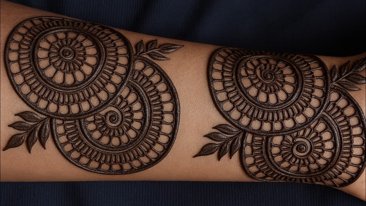 Very simple stylish front hand mehndi design // arabic mehndi design // gol tikka mehndi design 