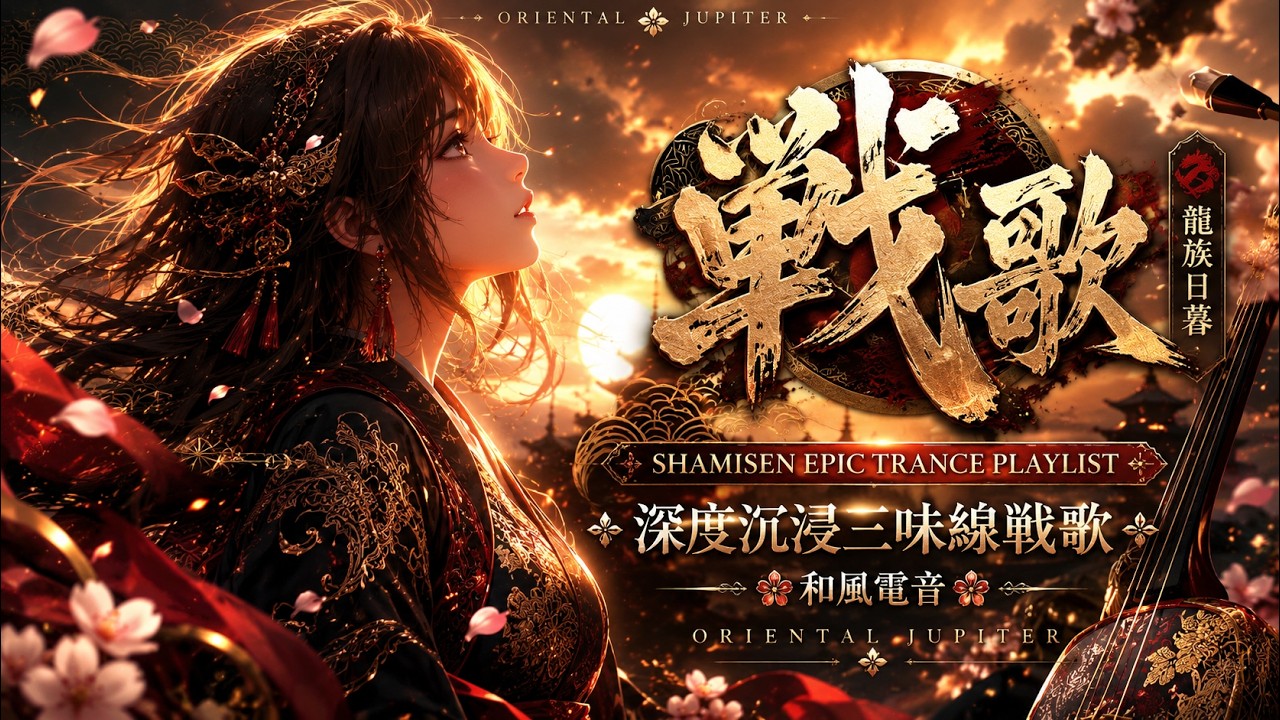 ⚡Japanese Trance Shamisen EDM 龍族日暮｜4K Immersive Fantasy Dystopian Soundtrack