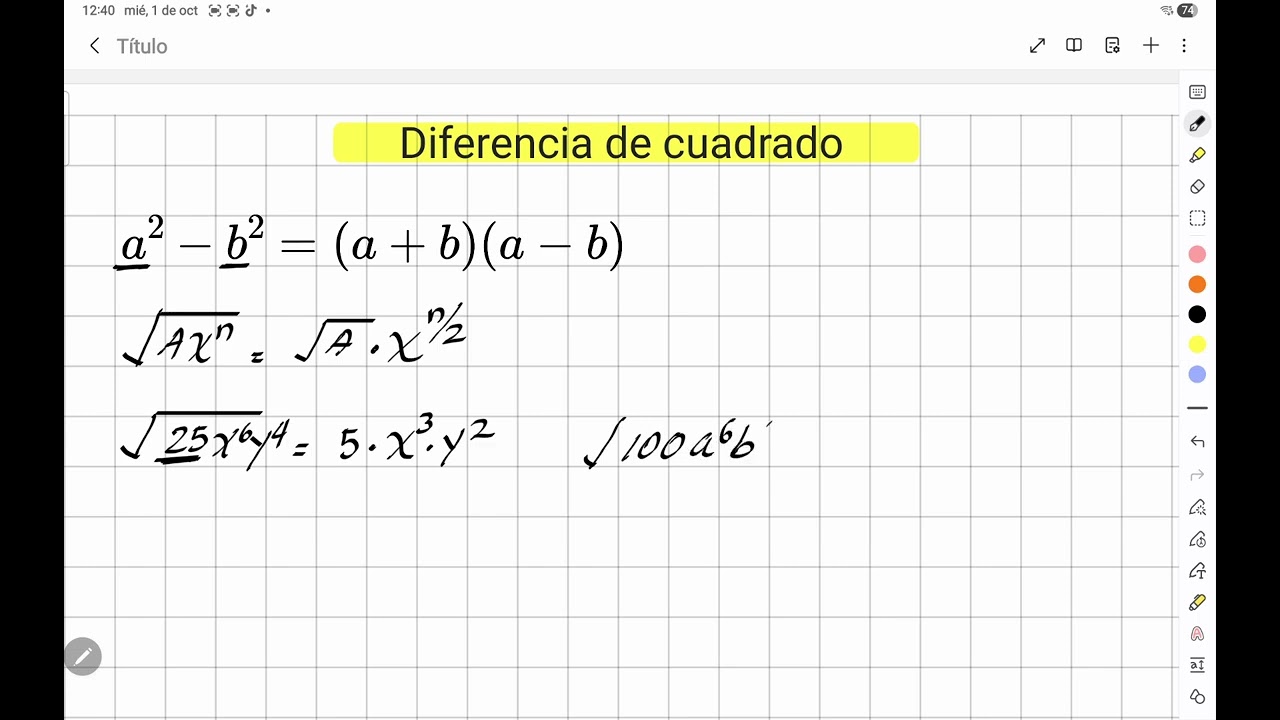 Diferencia de cuadrados