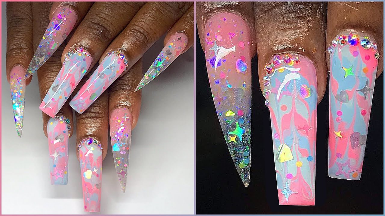 Cotton Candy Swirl Nails Tutorial & NailHeaven PR UNBOXING🍬