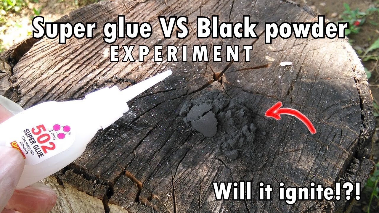 SUPER GLUE vs BLACK POWDER! Will it ignite!?! | Experiment