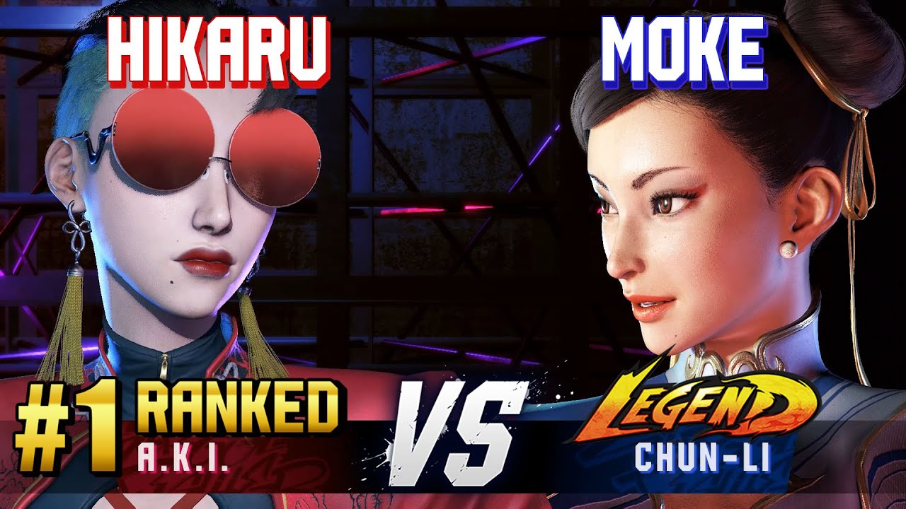 SF6 ▰ HIKARU (#1 Ranked A.K.I.) vs MOKE (Chun-Li) ▰ High Level Gameplay