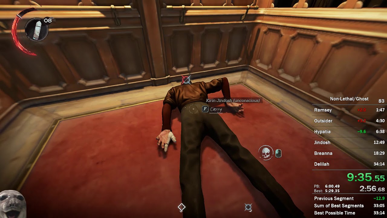 Dishonored 2 - No Powers Non-Lethal/Ghost Speedrun in 32:53 IGT (World Record)
