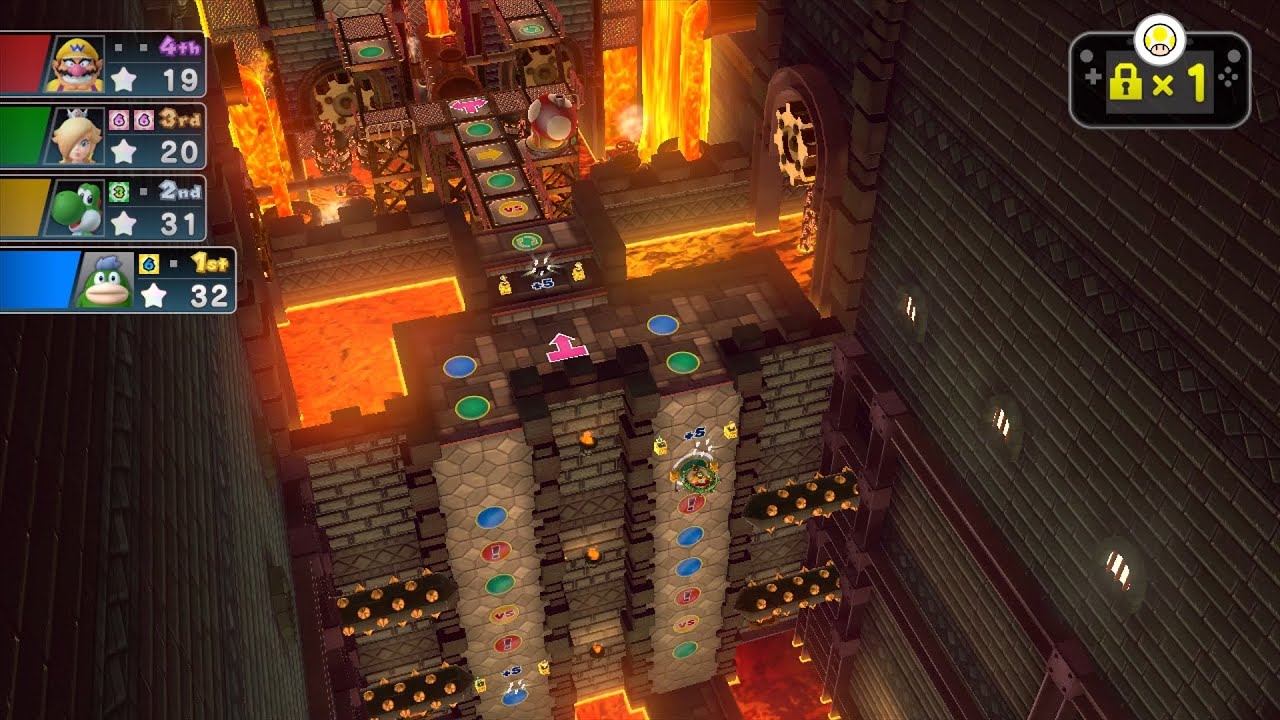 Mario Party 10 Mario Party #623 Spike vs Wario vs Rosalina vs Yoshi Chaos Castle Master Difficulty