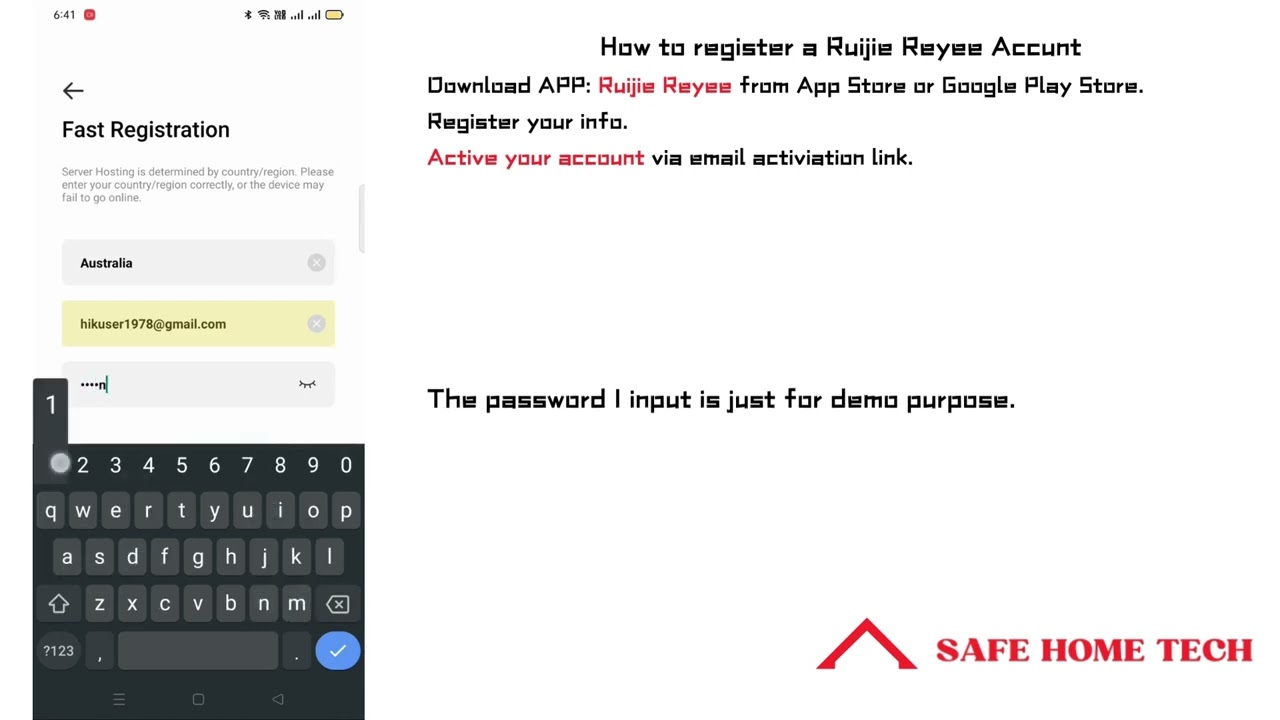 How to Register a Ruijie Reyee Account