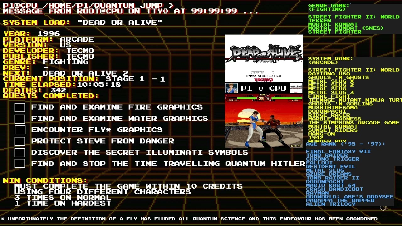ARCADE MODE: Dead or Alive (3rd attempt) / Legendary Wings (last chance) / Nominations @ 9pm