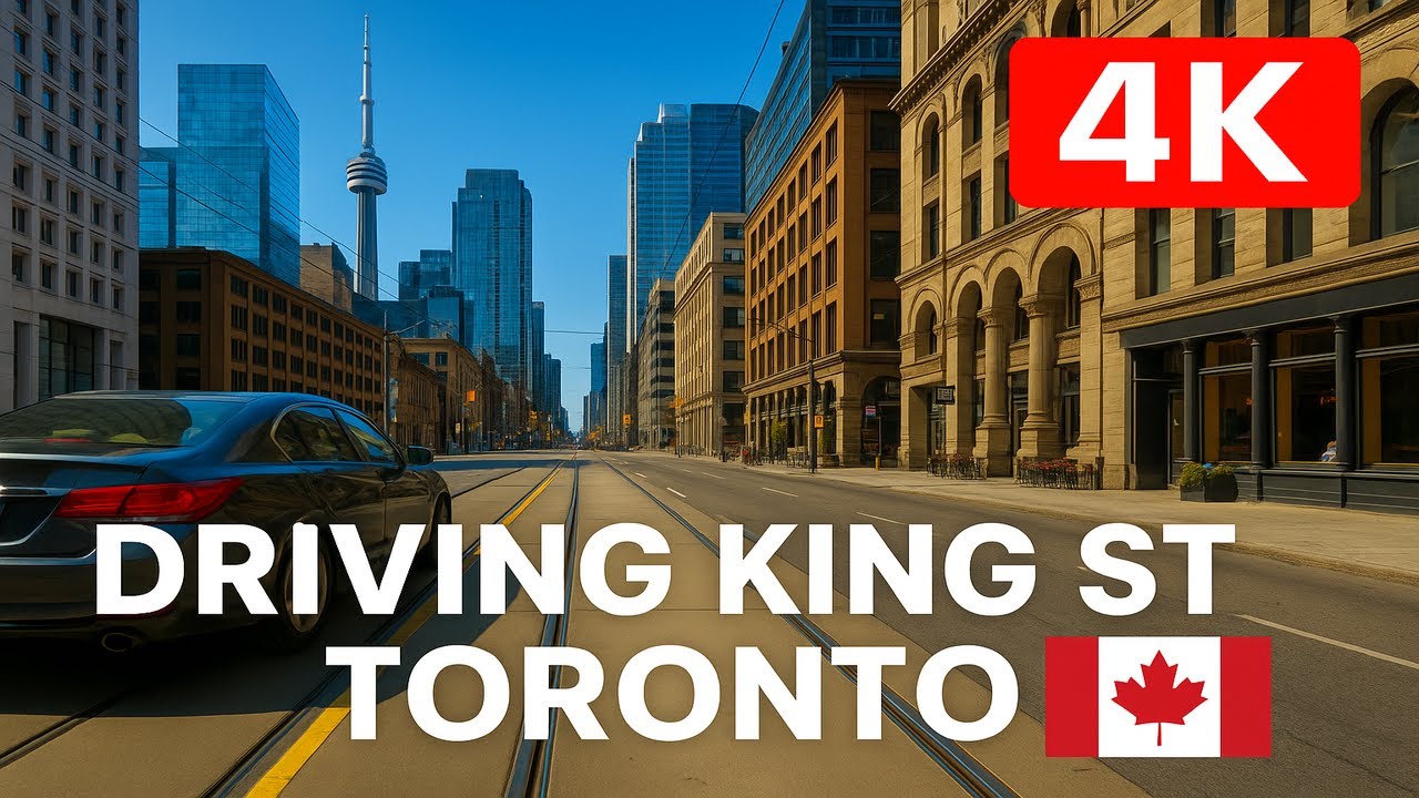 Driving on King Street | Downtown Toronto in 4K