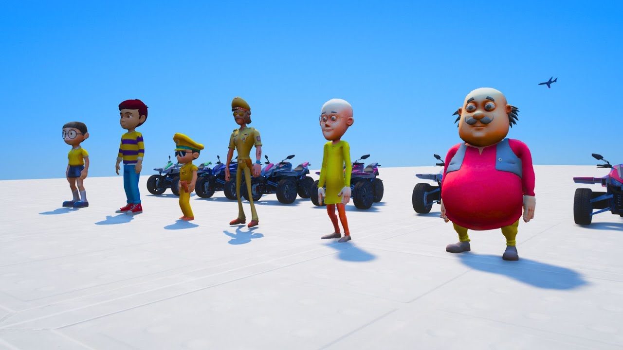 Motu Patlu Vs Little Singam Impossible Parkour Race Ramp In Gta 5