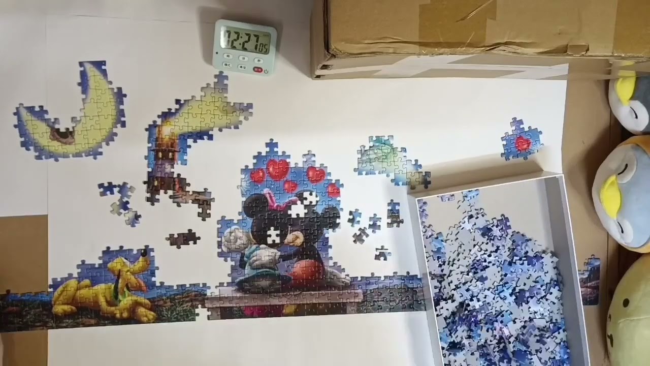 砌puzzle唔睇圖之。。。1️⃣3️⃣1️⃣（Clementoni）Disney ~ 月光下的浪漫   1000塊