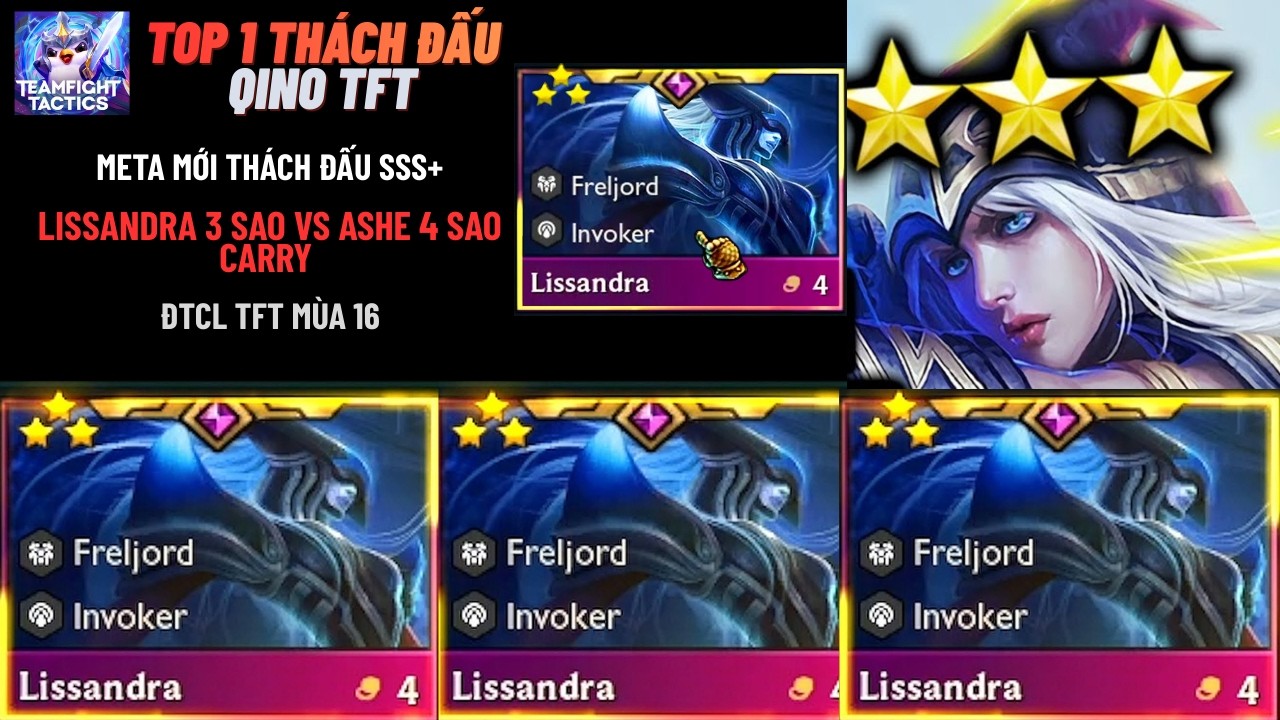 TOP 1BÀI META MỚI NHẤT CỦA TOP THÁCH ĐẤU LISSANDRA 3 SAO VS ASHE 4 SAO LẬT KÈO Ở RANK THÁCH ĐẤU ĐTCL