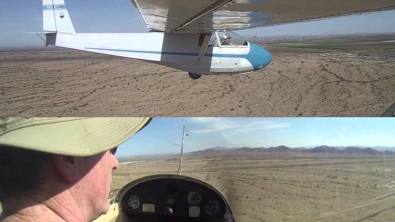 Schweizer SGS 2-33A landed skillfully in very strong winds.