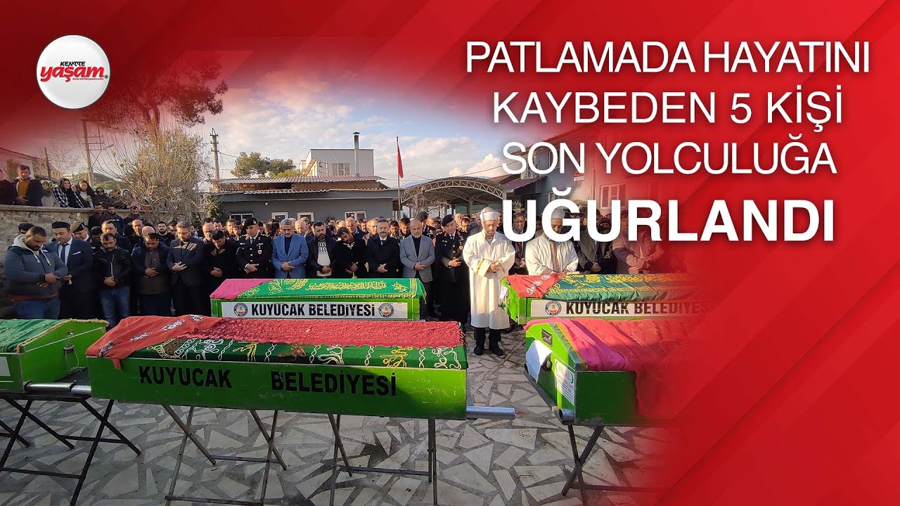 Patlamada hayatını kaybeden 5 kişi son yolculuğa uğurlandı