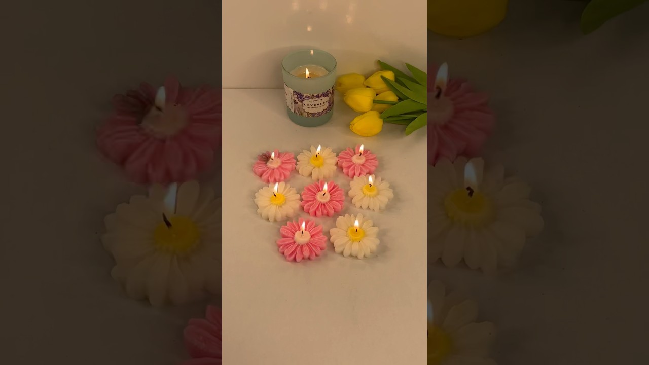 Aesthetic candles #meesho #aesthetic #candle #unboxing #youtubeshorts #shorts #asmr #flowers