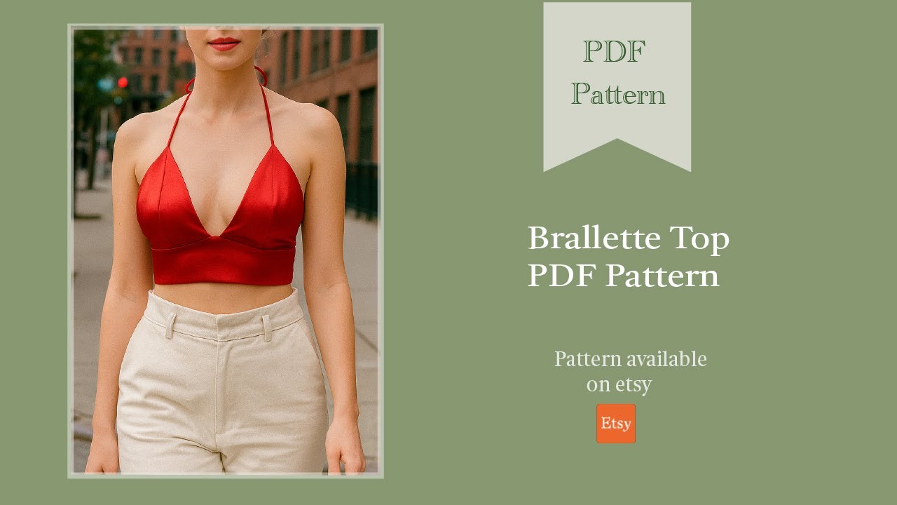 DIY - Bralette PDF Pattern Sewing Tutorial | Bralette making
