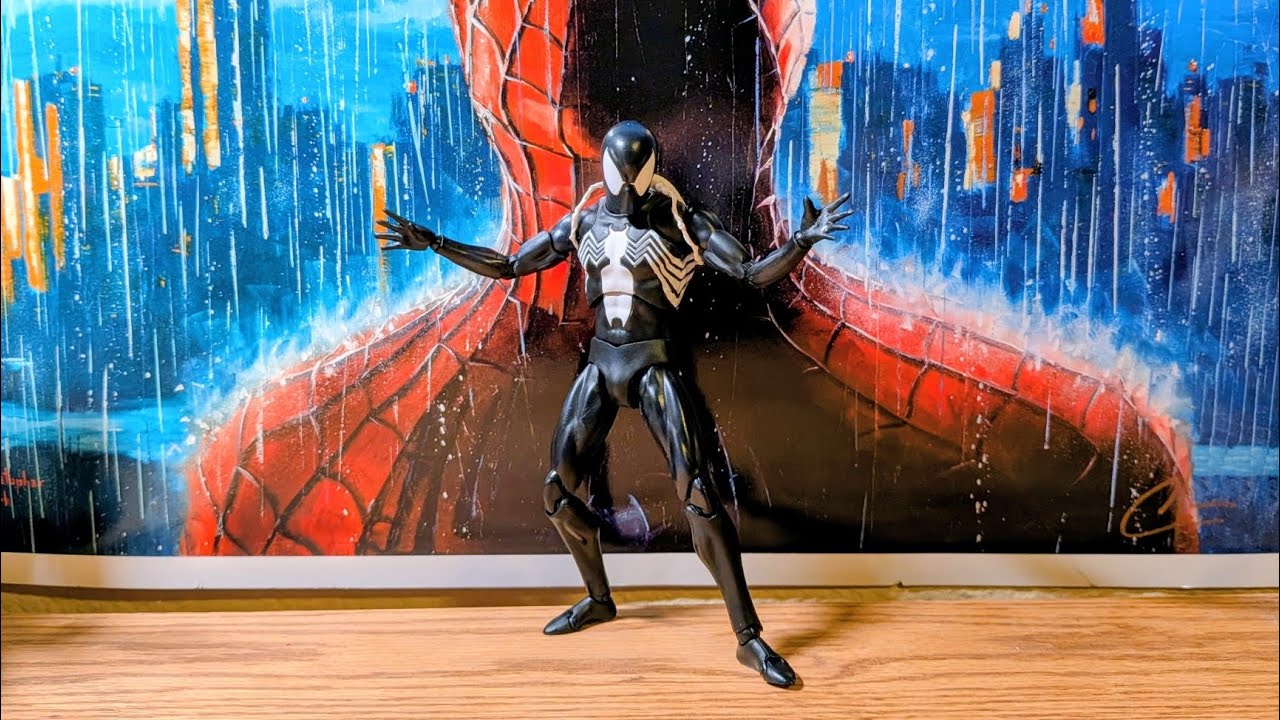 Mafex Black Suit Spider Man Figure Review!!!