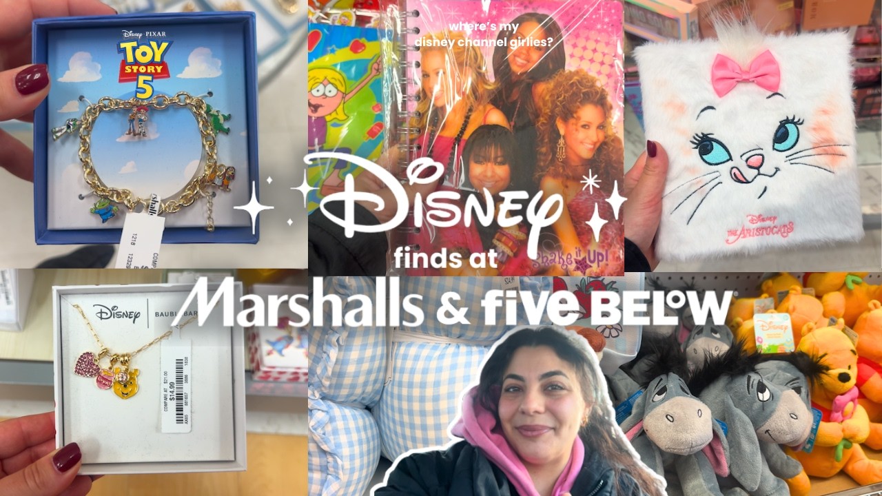 SHOPPING VLOG 🩵✨: disney finds at marshalls & five below | disney merch, winnie the pooh, & more