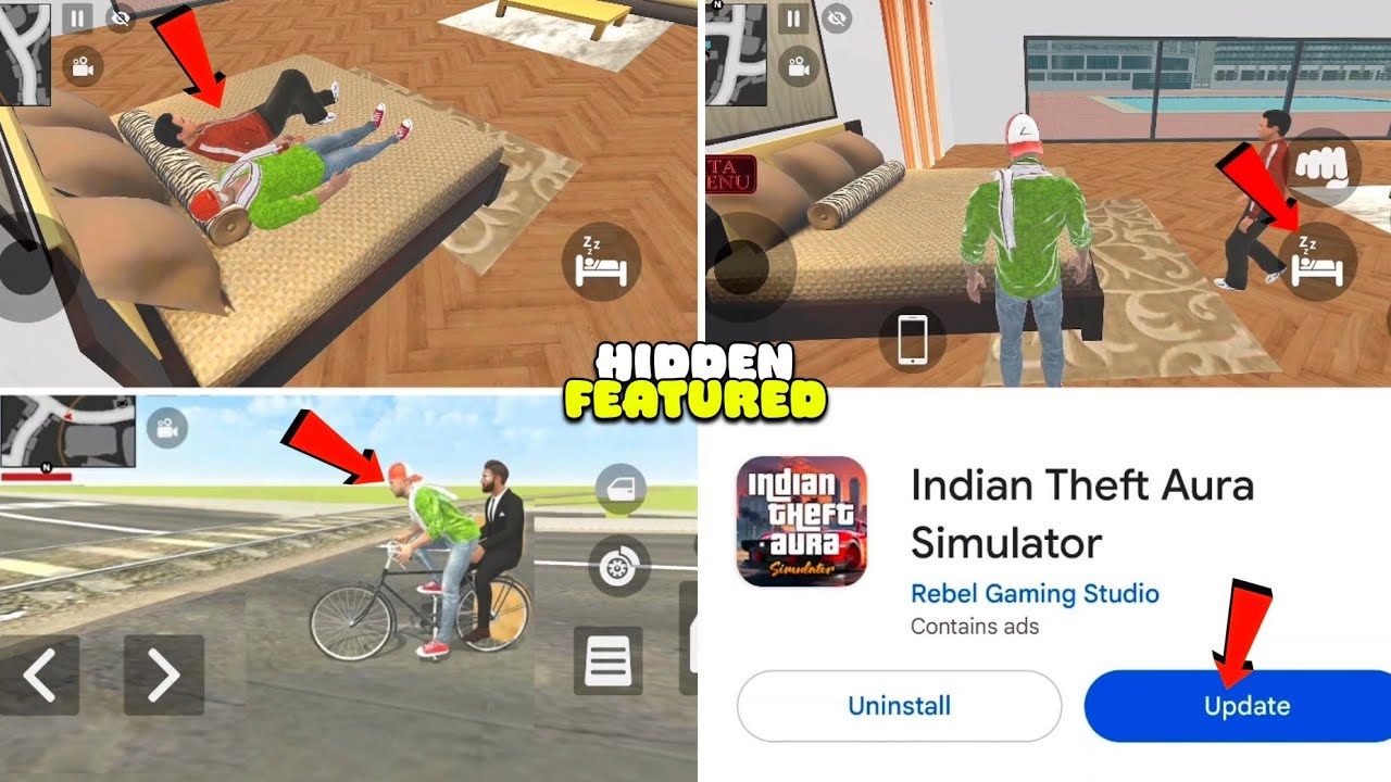 Indian Theft Aura Simulator New Update-Sleeping Mod Feature+More Cheat Code | Hidden Update Feature 