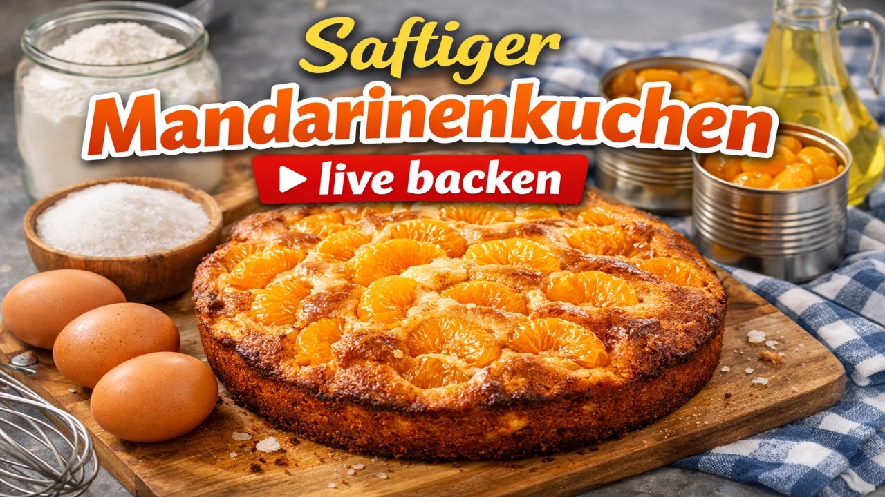 Saftiger Mandarinenkuchen backen.