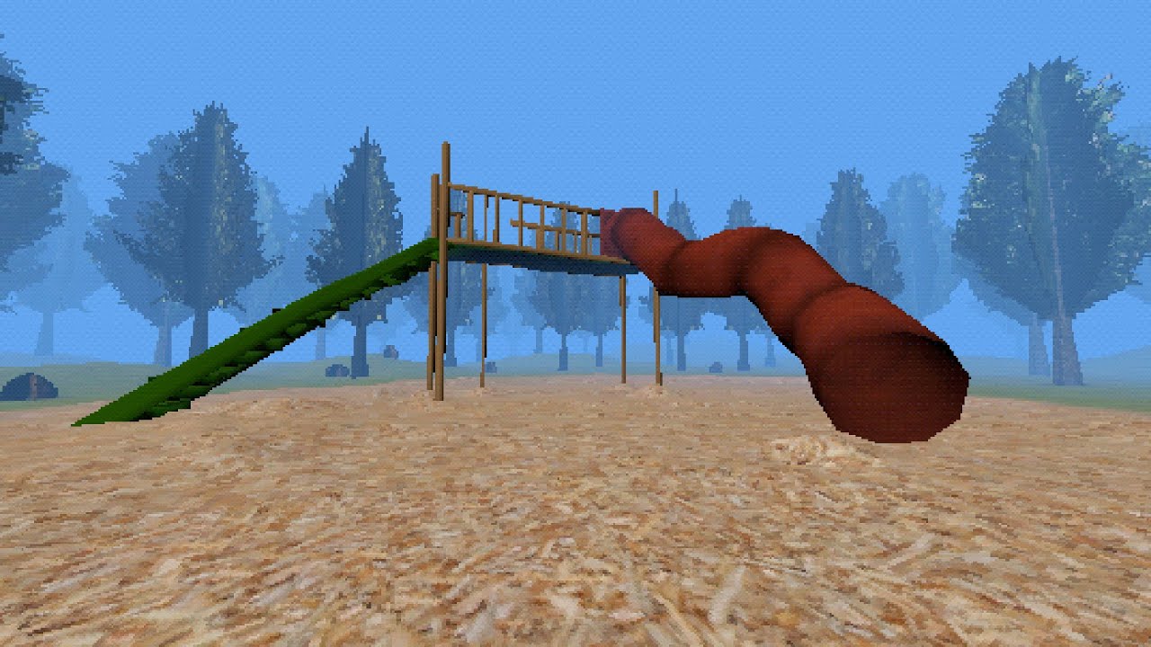 Just a totally normal slide in the woods (SLIDE IN THE WOODS)