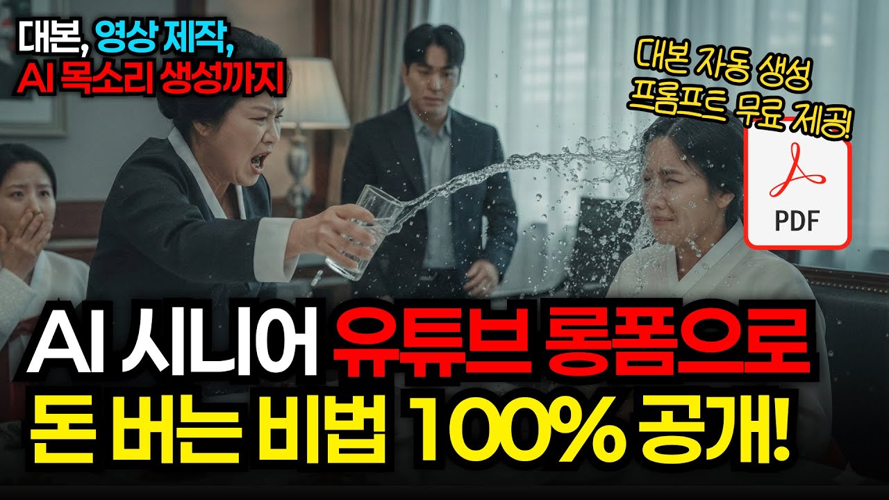 수백만원짜리 AI 유튜브 강의? 이 영상 하나면 끝납니다. 초보자도 따라하는 AI 시니어 롱폼 제작의 모든 것 (+프롬프트 제공 🎁)