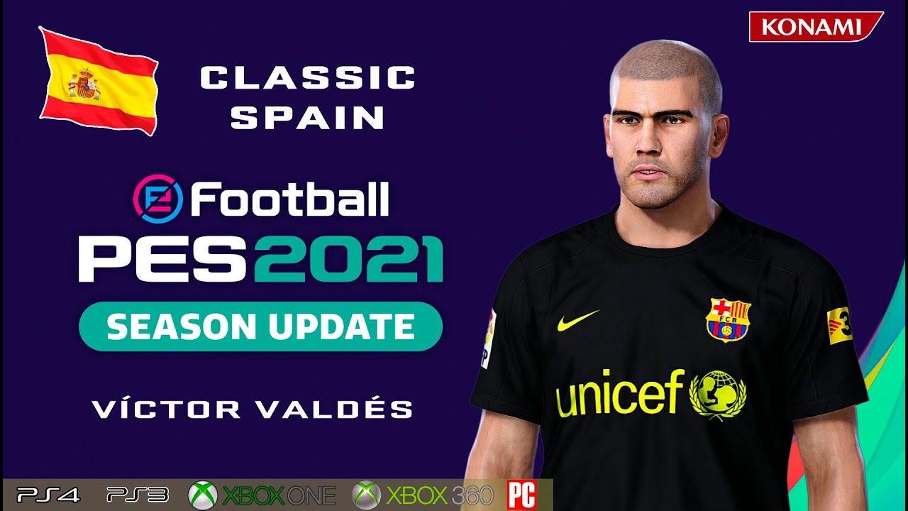 VÍCTOR VALDÉS face+stats (Classic Spain) How to create in PES 2021