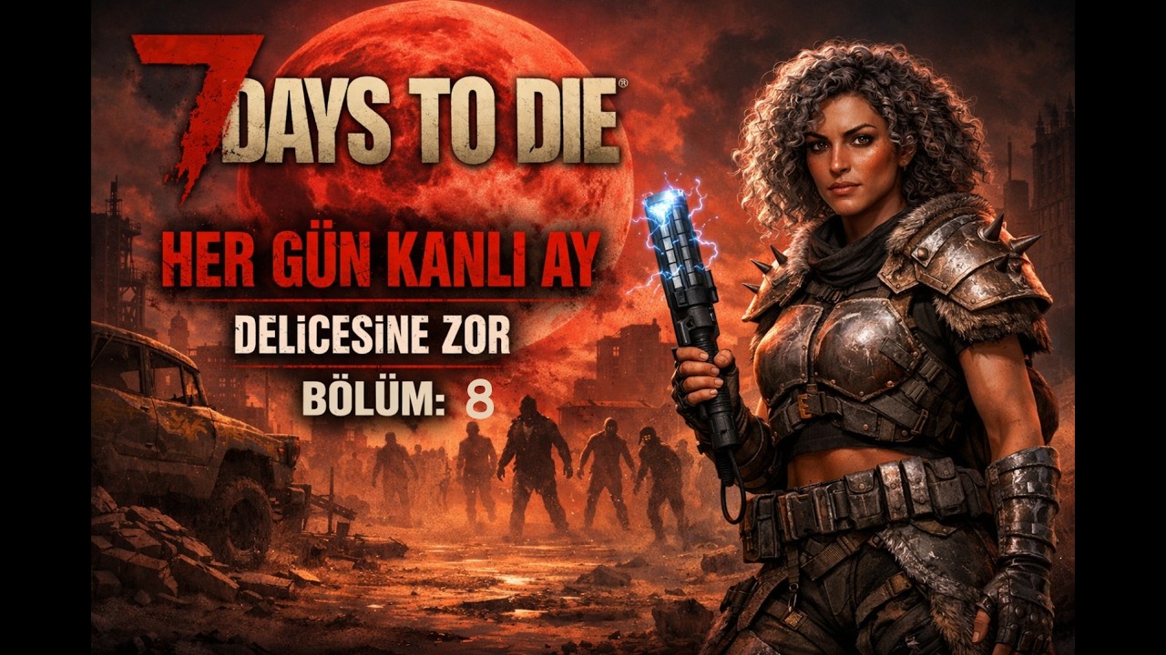 Her Gün KANLI AY Delicesine Zor 16 Zombi 7 Days To Die Bölüm 8