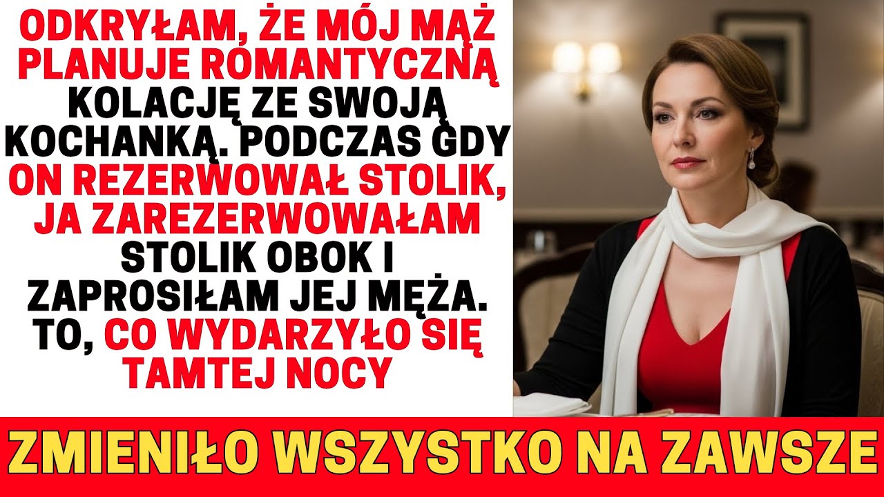 Podczas gdy on planował romantyczną kolację ze swoją kochanką, ja siedziałam obok jej męża