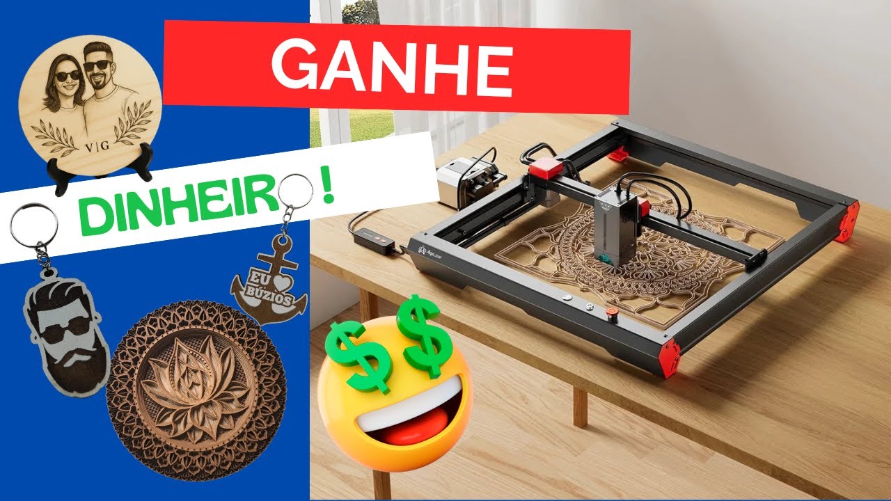 Como Ganhar Dinheiro com Gravadora a Laser! Testei a AlgoLaser MK2 (20W)