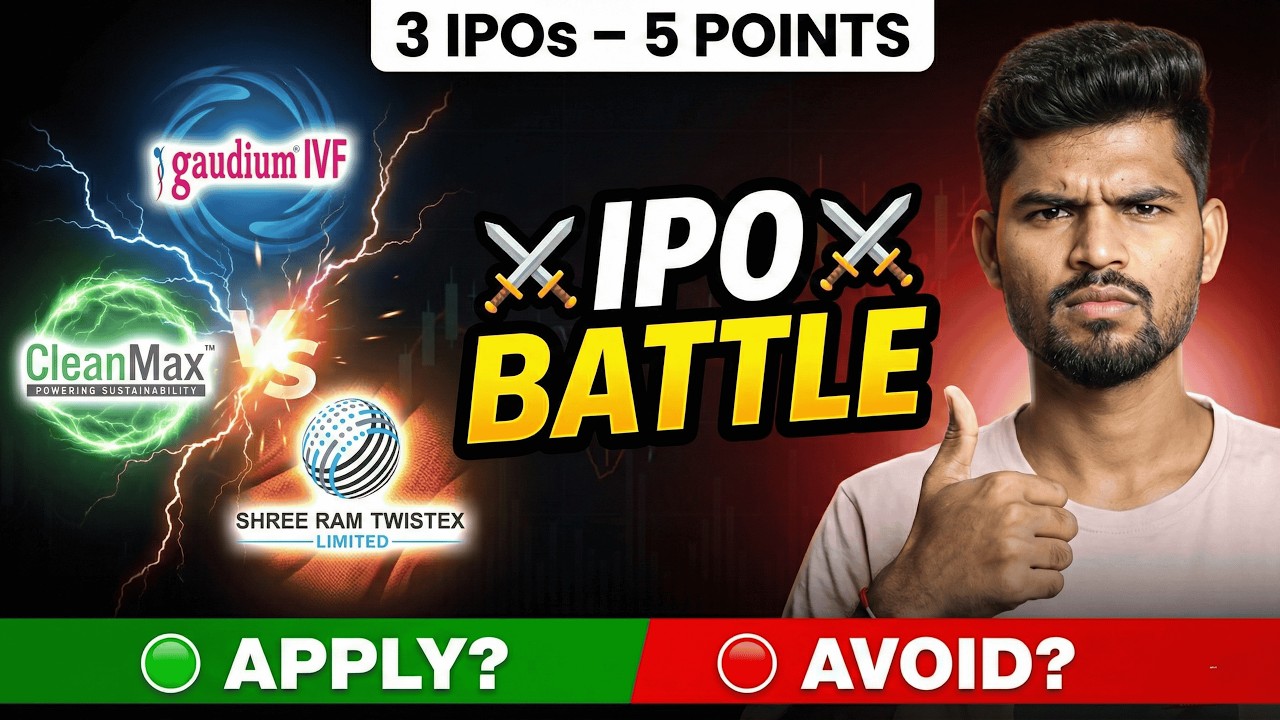 3 IPO Ranking 🔥 | Gaudium IVF vs CleanMax vs Shree Ram Twistex IPO | किसमें Apply करे 🤔