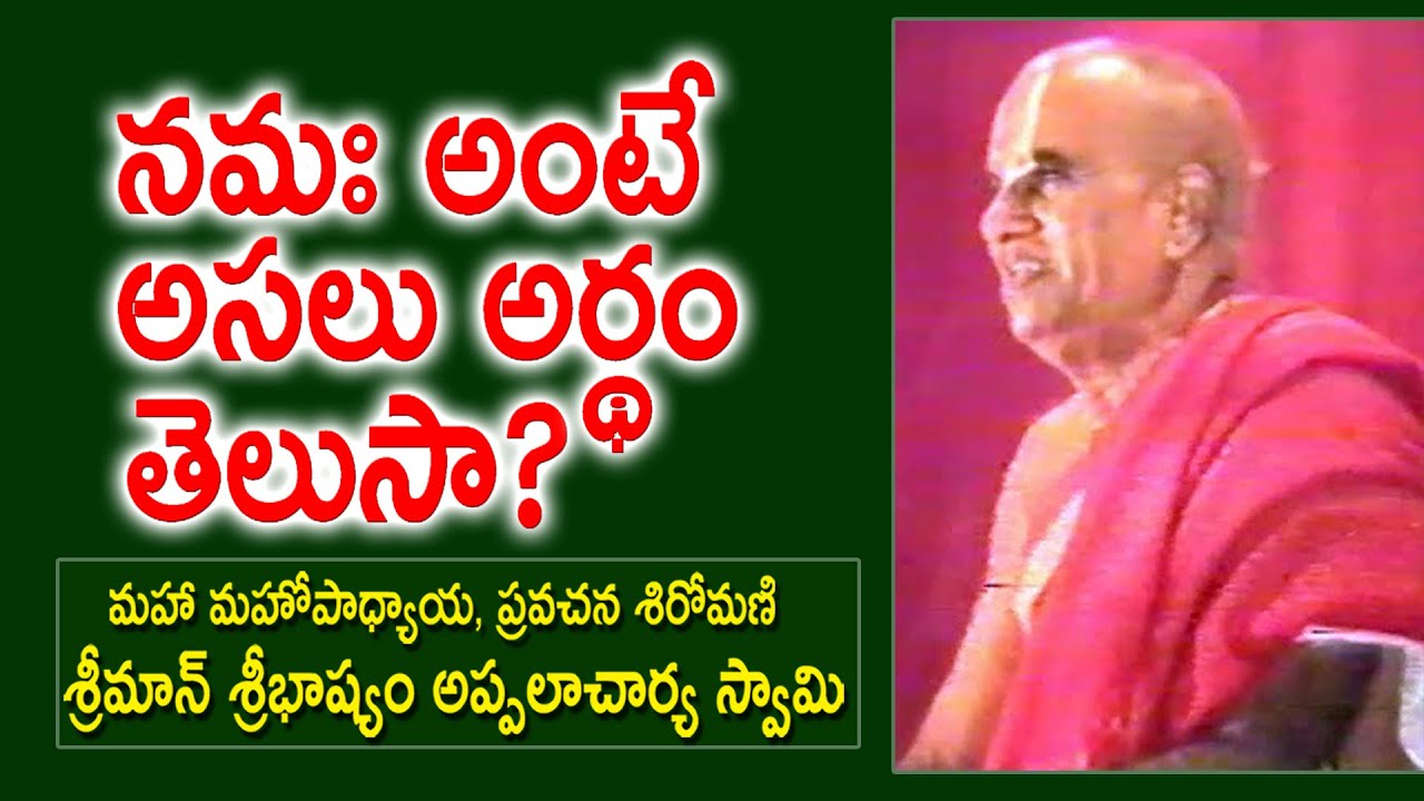 నమః అంటే అసలు అర్థం తెలుసా? | Sribhashyam Appalacharyulu | Ramayanam | Kopparapu Kavulu