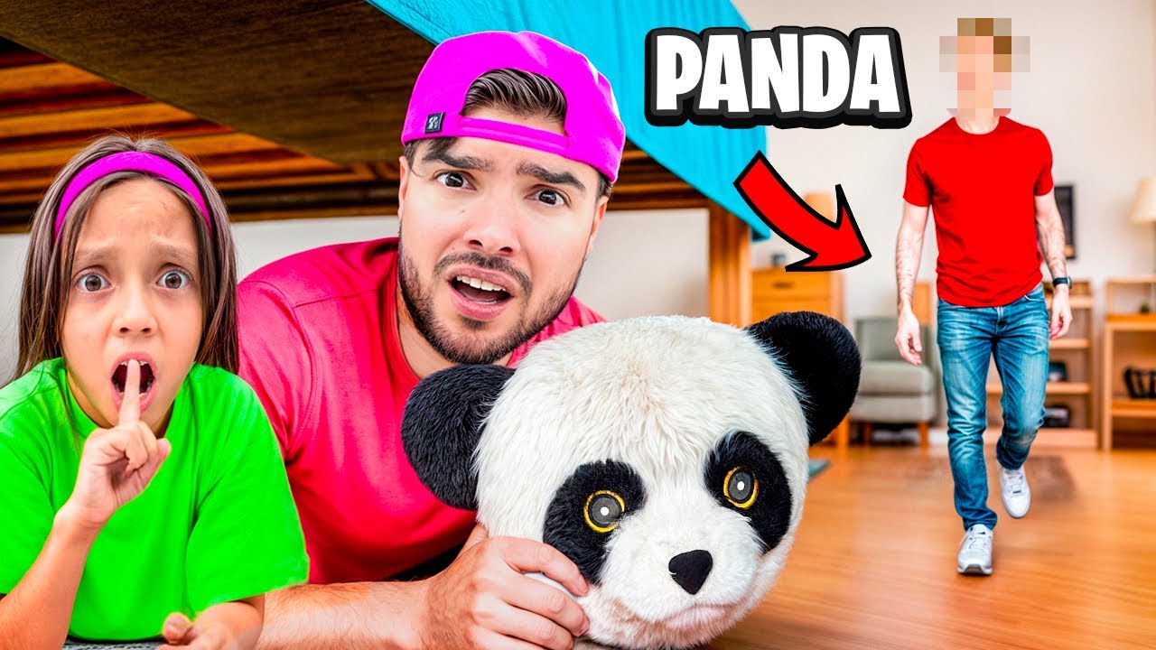 ESCONDÍ la CABEZA de PANDA y SE PERDIÓ !!