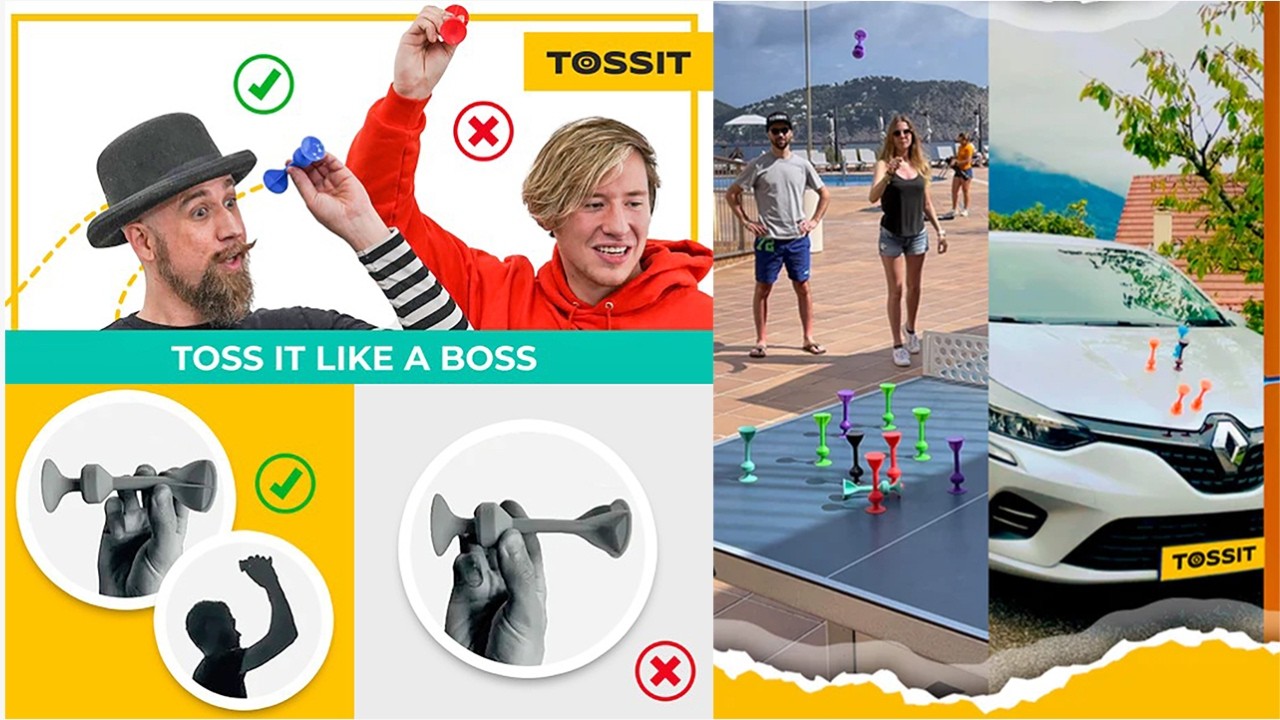 One set, so many silly battles - Tossit Game Starter Pack
