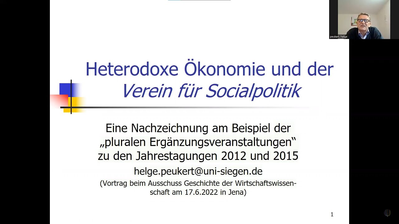 Plurale Ökonomie und der Verein für Socialpolitik