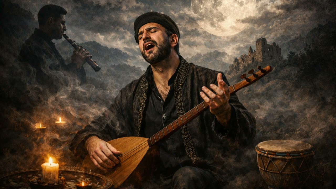 Ay Gecələr 🌙 | Emotional Azeri Folk (Saz & Duduk)