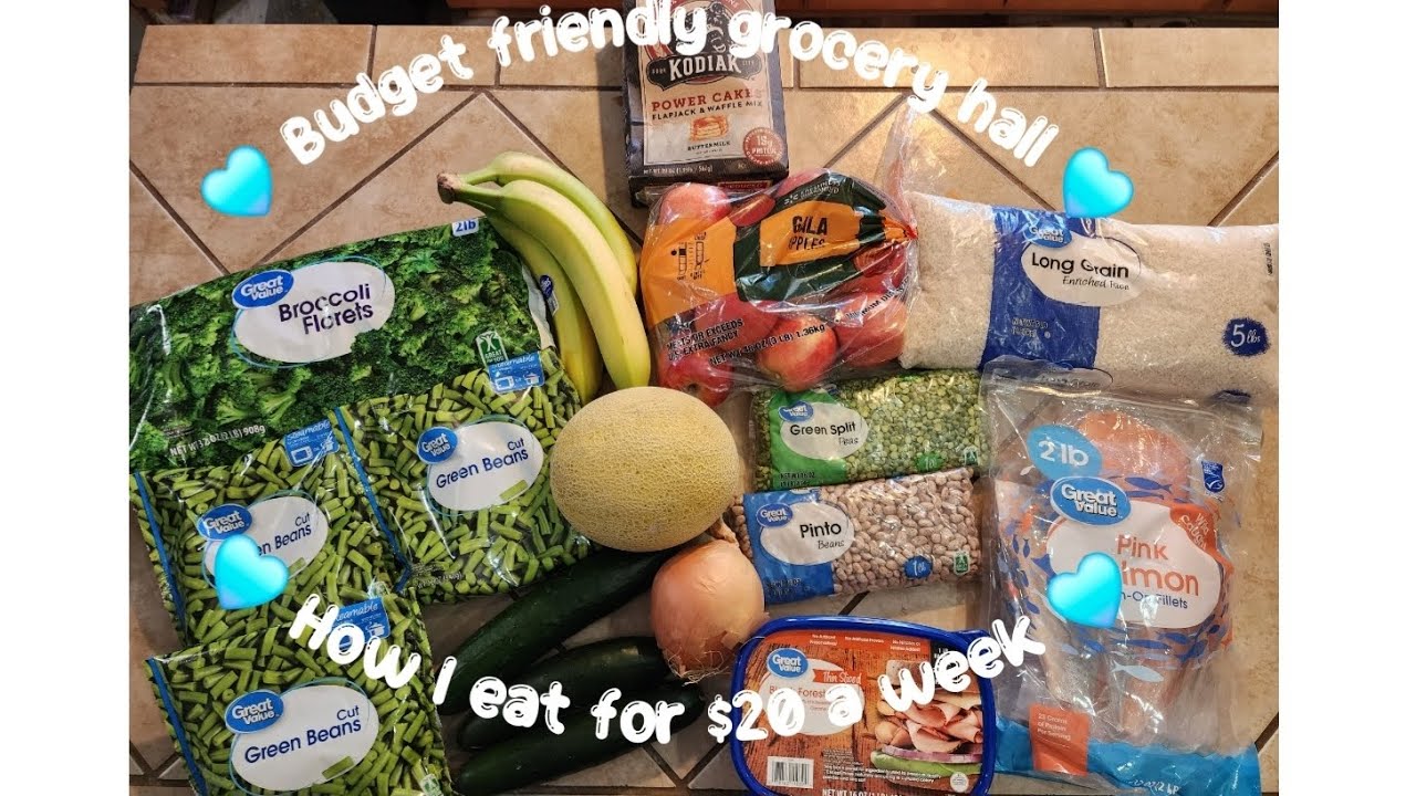 Extreme budget grocery hall! How I eat for $20 week! Biweekly grocery hall!