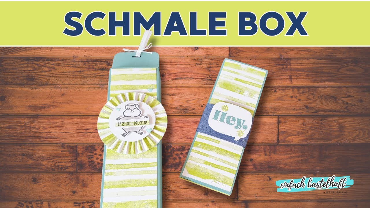 Box aus einem A4 Farbkarton mit Rosette für Kindergeburtstag, Abschlussfeier oder Schokotafel