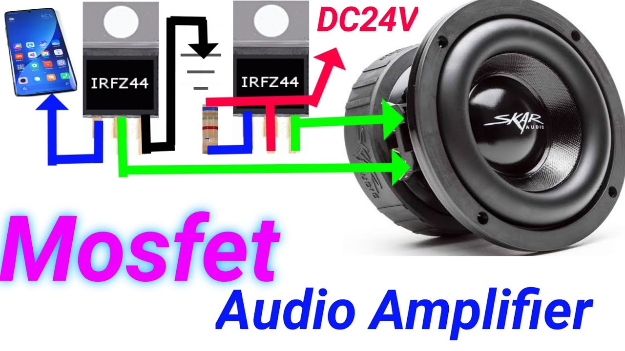 diy ultra bass audio amplifier,DIY Powerful Ultra Bass Amplifier Z44N Mosfet,Simple circuit