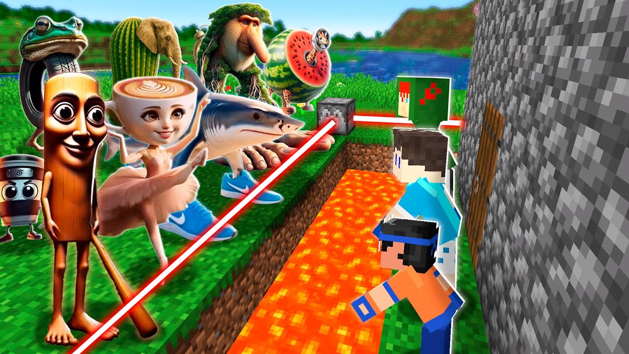 ENGANAMOS TODOS OS BRAINROT COM A MELHOR ARMADILHA NO MINECRAFT (Família Arqueira)