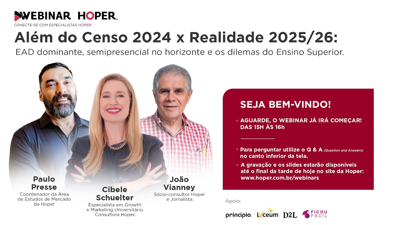 Além do Censo 2024 x Realidade 2025/26: EAD dominante, semipresencial os dilemas do Ensino Superior.