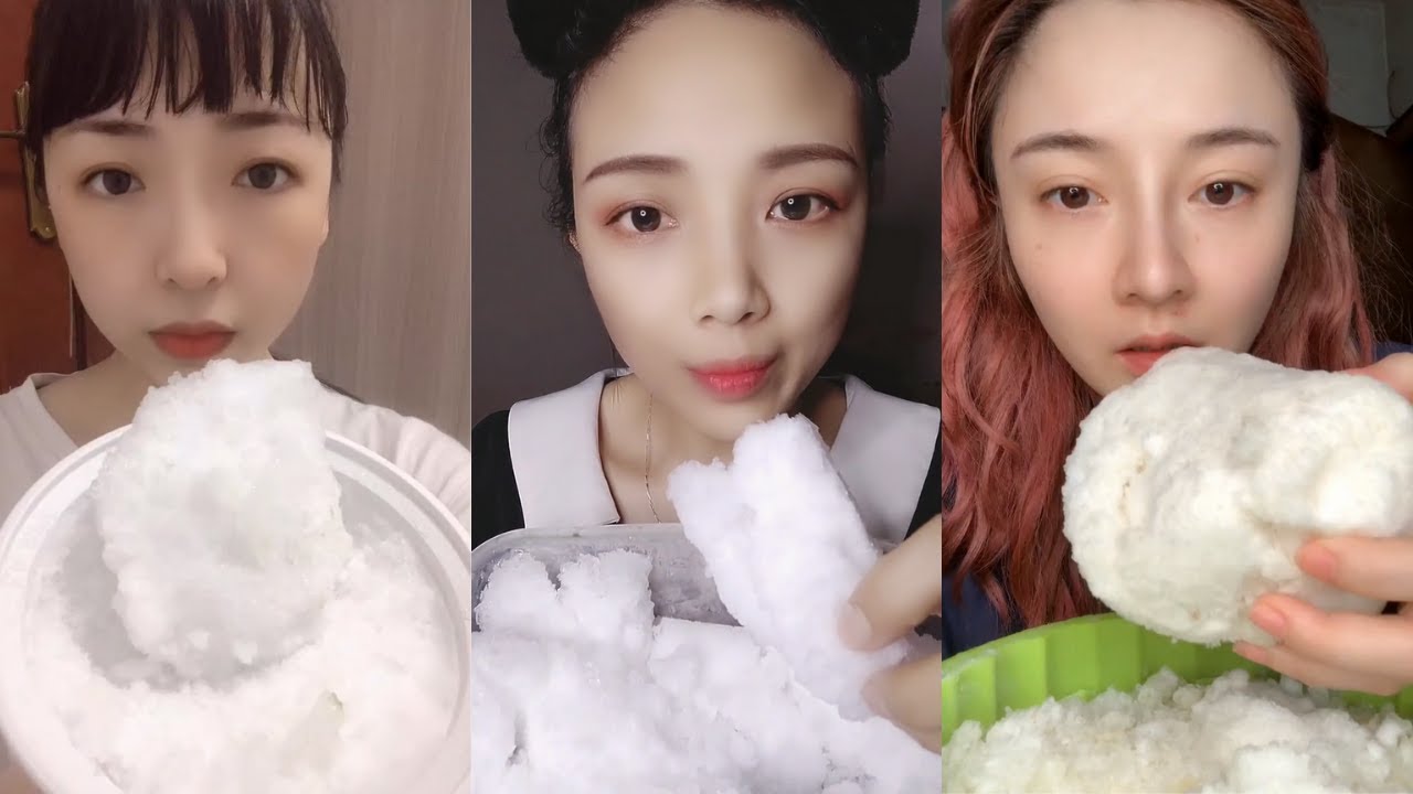 ASMR POWDERY CRUNCH ICE EATING❄️SOFT DRY CRUNCH FREEZER ICE EATING ASMR 氷を食べる | Buz yemek | мұз жеу