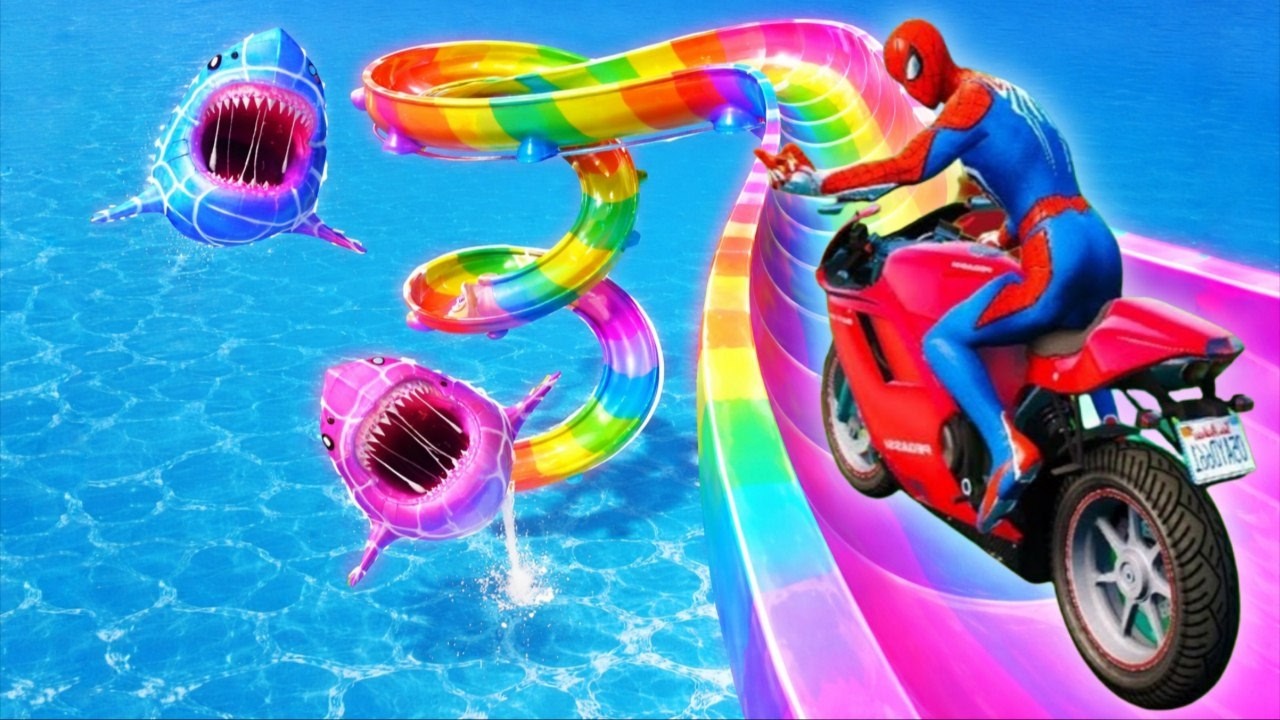 🕷️ SPIDER-MAN Takes on WORLD'S HARDEST Slide Maze in GTA 5! | Superhero Challenge