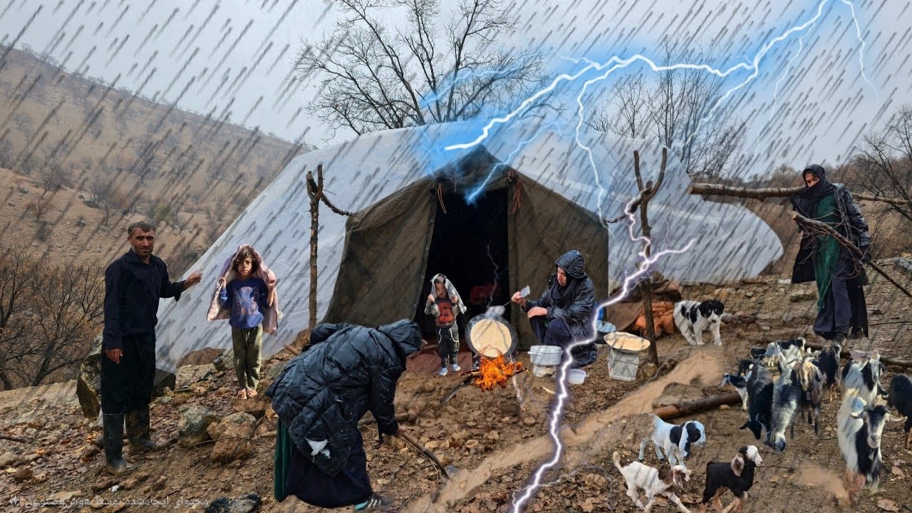 A nomadic family's struggle to survive a harsh, rainy winter | Life in the Zagros Mountains
