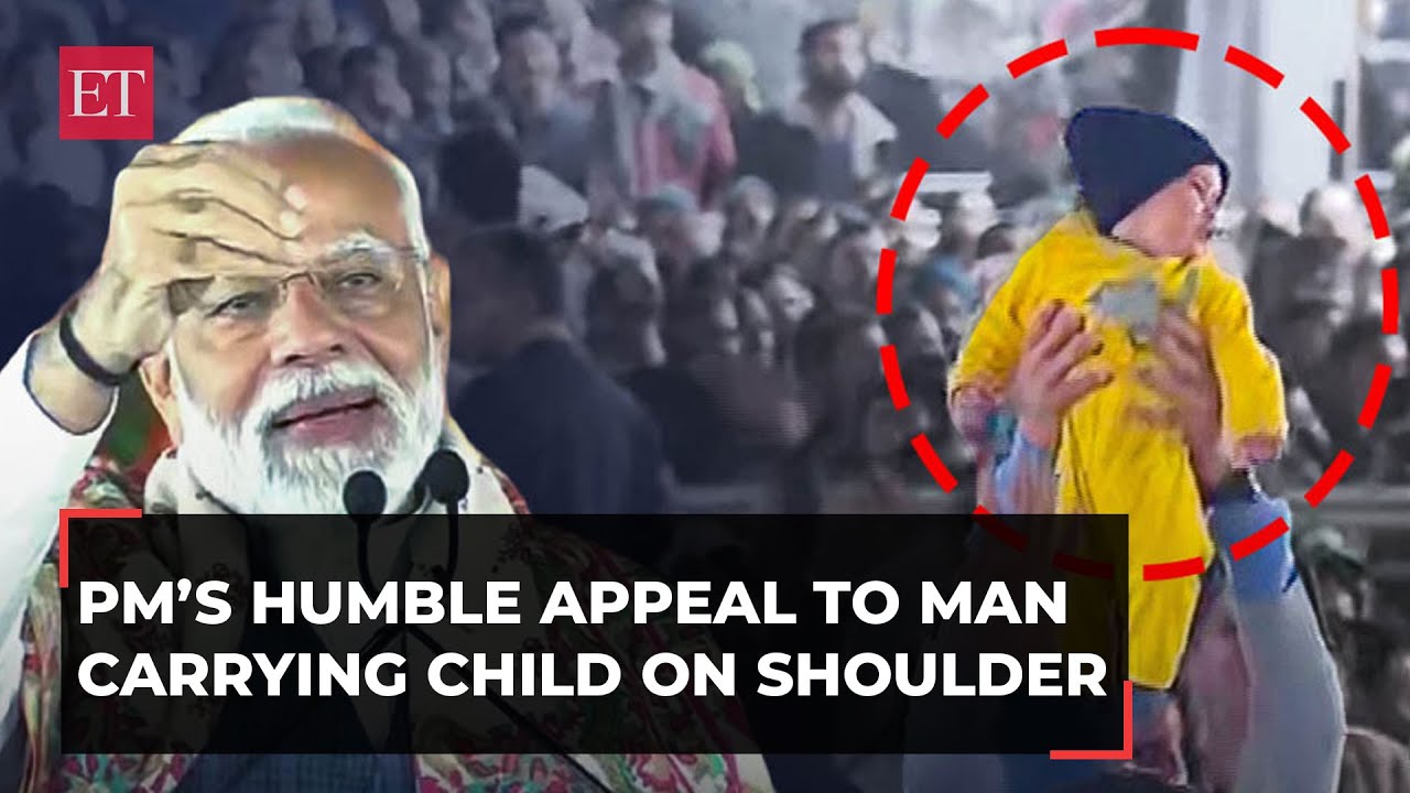 'Bachi Ko Pareshan Mat Karo…': PM Modi's humble appeal to man carrying child on shoulder in Jammu